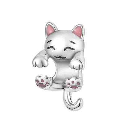 perle argent 925 chat charm